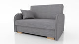 2 SEATER SOFA BED GOLDY 124CM EASY CLEAN FABRIC / SPRINGS + FOAM