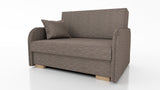 2 SEATER SOFA BED GOLDY 124CM EASY CLEAN FABRIC / SPRINGS + FOAM