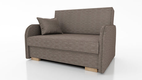 2 SEATER SOFA BED GOLDY 124CM EASY CLEAN FABRIC / SPRINGS + FOAM