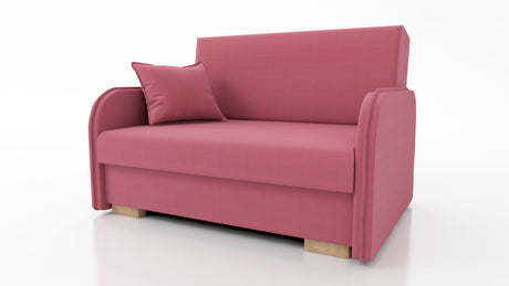 2 SEATER SOFA BED GOLDY 124CM EASY CLEAN FABRIC / SPRINGS + FOAM
