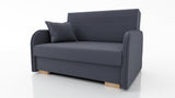 2 SEATER SOFA BED GOLDY 124CM EASY CLEAN FABRIC / SPRINGS + FOAM