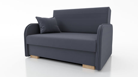 2 SEATER SOFA BED GOLDY 124CM EASY CLEAN FABRIC / SPRINGS + FOAM