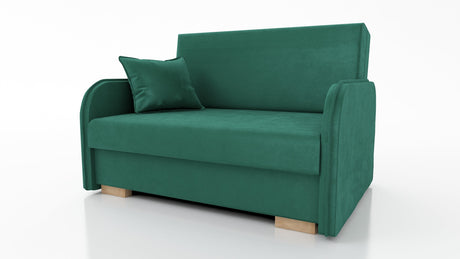 2 SEATER SOFA BED GOLDY 124CM EASY CLEAN FABRIC / SPRINGS + FOAM