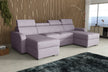 NEW! CORNER SOFA BED ASTEE U SHAPE EASY CLEAN FABRIC ADJUSTABLE HEADREST / SPRINGS + FOAM