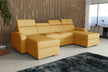 NEW! CORNER SOFA BED ASTEE U SHAPE EASY CLEAN FABRIC ADJUSTABLE HEADREST / SPRINGS + FOAM
