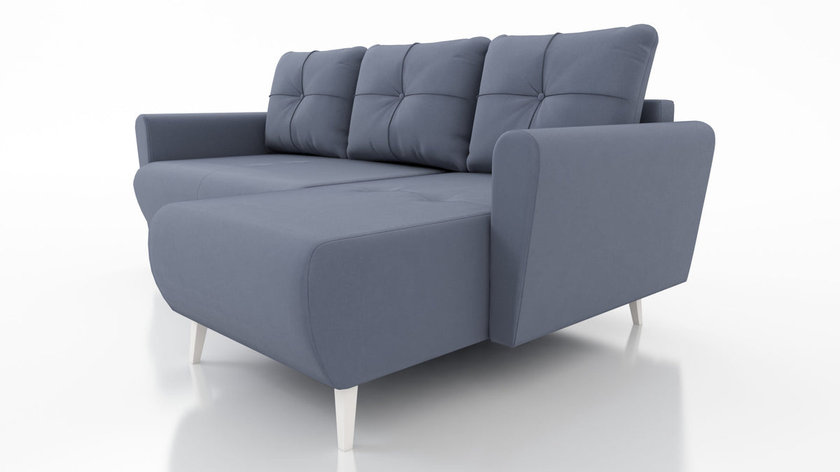 CORNER SOFA BED MONE UNIVERSAL 228cm JASMINE 90 EASY CLEAN FABRIC  / BONELL SPRINGS + FOAM
