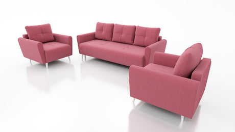 MONE 3+1+1 SOFA AND 2 ARMCHAIRS EASY CLEAN FABRIC / BONELL SPRINGS + FOAM