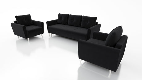 MONE 3+1+1 SOFA AND 2 ARMCHAIRS EASY CLEAN FABRIC / BONELL SPRINGS + FOAM