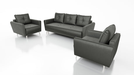 MONE 3+1+1 SOFA AND 2 ARMCHAIRS EASY CLEAN FABRIC / BONELL SPRINGS + FOAM