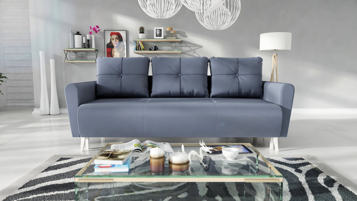 SOFA BED MONE CHOICE OF COLOR 221CM SEASY CLEAN FABRIC / BONELL SPRINGS + FOAM