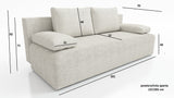 NEW!! SOFA BED ZOYA 201cm SZTRUKS 55